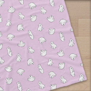 Couverture Polaire Cubes Ours Polaires - Rose Icy -