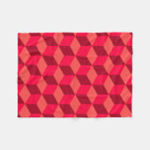 Couverture Polaire Cubes rouges (Devant (Horizontal))