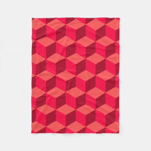 Couverture Polaire Cubes rouges (Devant)