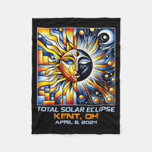 Couverture Polaire Cubisme Éclipse Solaire Totale Kent Ohio