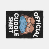 Couverture Polaire Cuddle Shirt Cute Beavers Snuggling  (Devant (Horizontal))