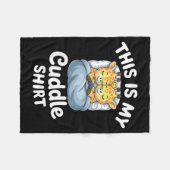 Couverture Polaire Cuddle Shirt Cute Giraffes Funny Cozy  (Devant (Horizontal))