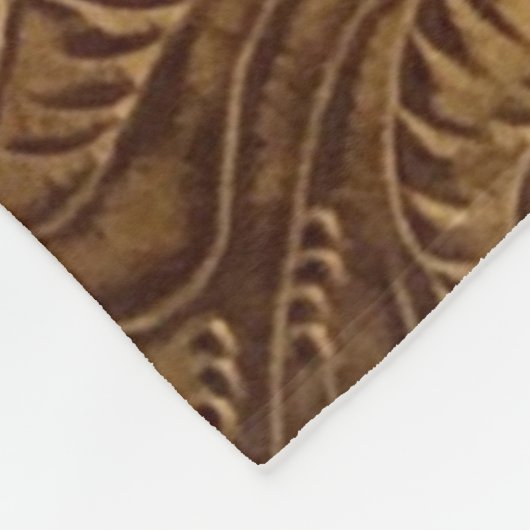 Couverture Polaire Cuir Brown Faux (Coin)