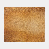 Couverture Polaire Cuir Brown : fermeture texturée détaillée (Devant (Horizontal))