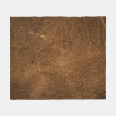 Couverture Polaire Cuir Brown vieilli : Texture classique (Devant (Horizontal))