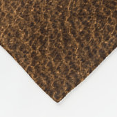 Couverture Polaire Cuir Brown vieilli : Texture classique (Coin)