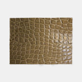 Couverture Polaire cuir brun beige sauvage de crocodile d'alligator (Devant (Horizontal))