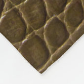 Couverture Polaire cuir brun beige sauvage de crocodile d'alligator (Coin)