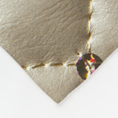 Couverture Polaire Cuir d'or : Texture Arrière - plan luxueuse (Coin)