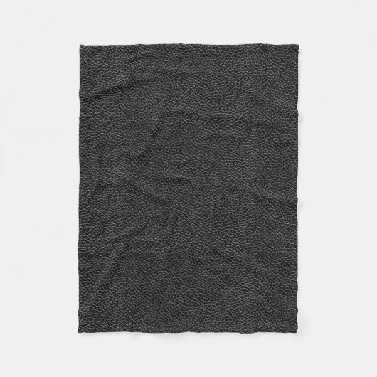 Couverture Polaire Cuir noir de Faux (Devant)