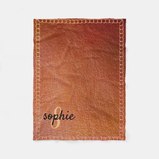 Couverture Polaire Cuir personnalisé de Faux (Devant)