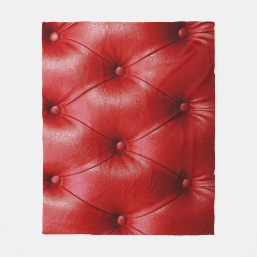 Couverture Polaire Cuir rouge : Motif d'élévation. (Devant)