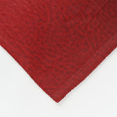Couverture Polaire Cuir rouge : Motif d'élévation. (Coin)