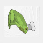 Couverture Polaire Cuire la grenouille avec casquette (Devant (Horizontal))