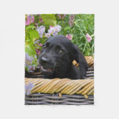Couverture Polaire Cuisine Black Labrador Retriever Chien Chiot Chiot (Devant)