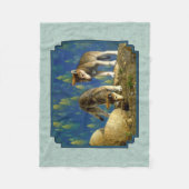 Couverture Polaire Cuisine Curieux Pups De Loup Gris (Devant)