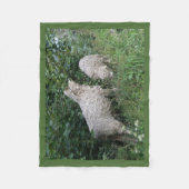 Couverture Polaire Cuisine des moutons Feuilles Blanche-Toison (Devant)