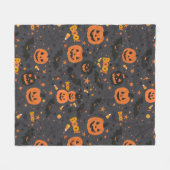 Couverture Polaire Cuisine Et Éffrayante Halloween À Thème Cosy (Devant (Horizontal))