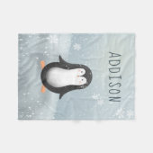 Couverture Polaire Cuisine et moderne Blue Winter Penguin Enfants (Devant (Horizontal))