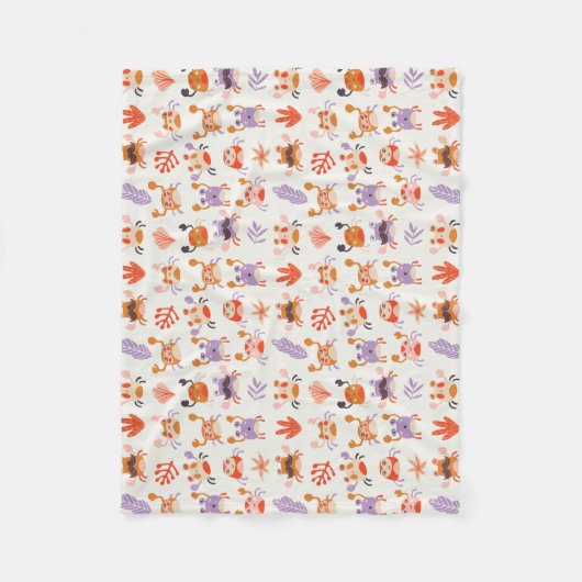 Couverture Polaire Cuisine Océan Amis Coral Crab Aquarelle (Devant)