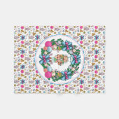 Couverture Polaire Cuisine Rose Et Bleu Casse-Noisette De Noël (Devant (Horizontal))