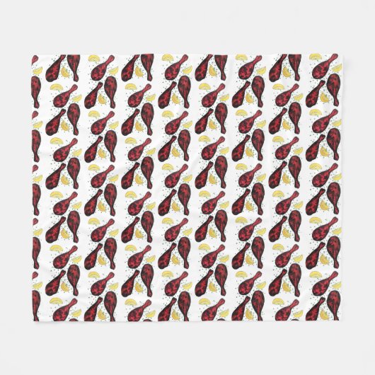 Couverture Polaire Cuisine Tandoor de nourriture indienne Poulet Tand (Devant (Horizontal))