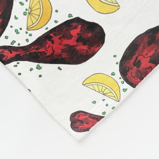 Couverture Polaire Cuisine Tandoor de nourriture indienne Poulet Tand (Coin)