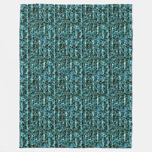 Couverture Polaire Cuisine Turquoise et Black Cheetah (Devant)