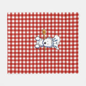 Couverture Polaire Cuisine Westie KiniArt Blanche polaire (Devant (Horizontal))