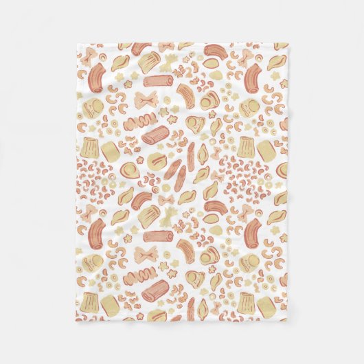 Couverture Polaire CUITS ITALIENS Le mignon motif de pâtes italiennes (Devant)