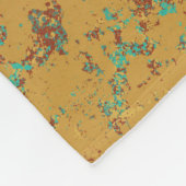 Couverture Polaire Cuivre Turquoise Bleu Orange Texture Brown (Coin)