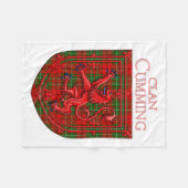 Couverture Polaire Cumming Tartan Scottish Plaid Lion Rampant (Devant (Horizontal))