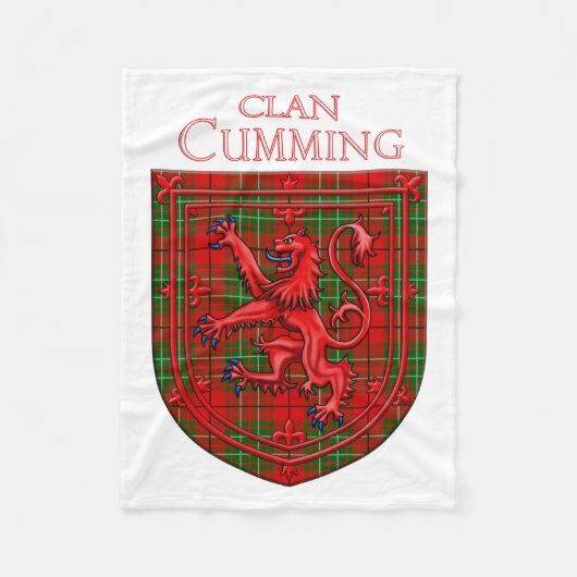 Couverture Polaire Cumming Tartan Scottish Plaid Lion Rampant (Devant)