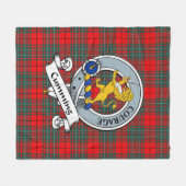 Couverture Polaire Cumul de l'insigne de clan moderne Tartan Plaid (Devant (Horizontal))