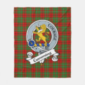 Couverture Polaire Cumul de l'insigne de clan Tartan Plaid (Devant)