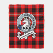 Couverture Polaire Cunningham Moderne Clan Badge Tartan Plaid (Devant)