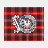 Couverture Polaire Cunningham Moderne Clan Badge Tartan Plaid (Devant (Horizontal))