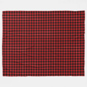 Couverture Polaire Cunningham Tartan rouge noir (Devant (Horizontal))