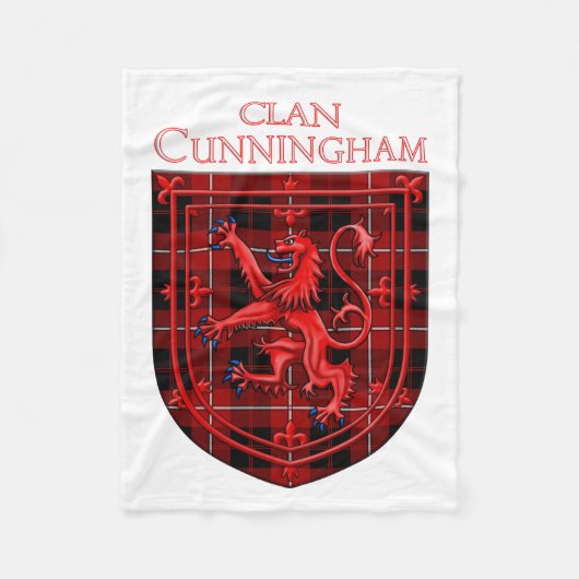 Couverture Polaire Cunningham Tartan Scottish Plaid Lion Rampant (Devant)