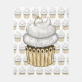 Couverture Polaire Cupcake de fiançailles sucré (Devant)