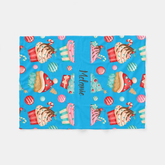 Couverture Polaire Cupcake sucré (Devant (Horizontal))