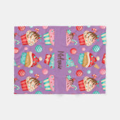Couverture Polaire Cupcake sucré (Devant (Horizontal))