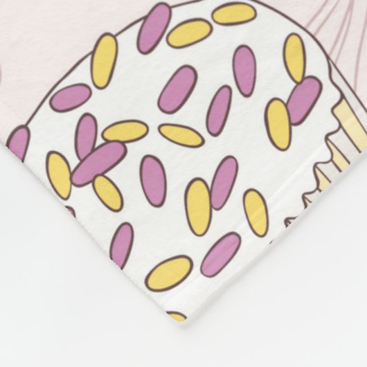 Couverture Polaire Cupcakes (Coin)