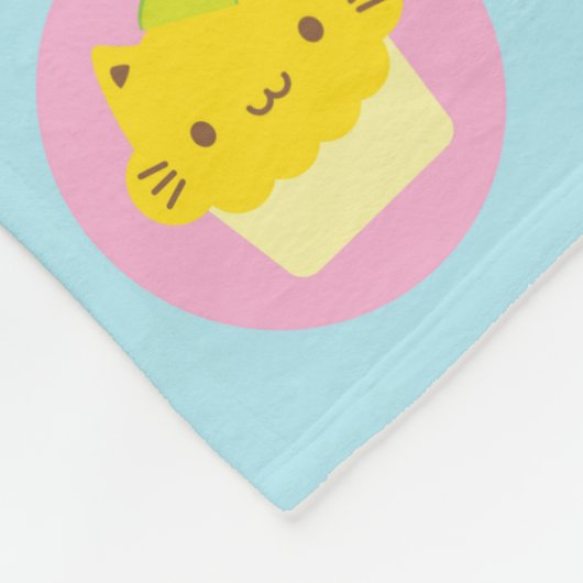 Couverture Polaire Cupcakes chats mignons (Coin)
