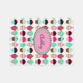 Couverture Polaire Cupcakes colorés (Devant (Horizontal))