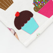 Couverture Polaire Cupcakes colorés (Coin)