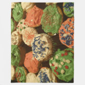 Couverture Polaire Cupcakes de Noël avec arroses (Devant)