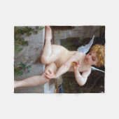 Couverture Polaire Cupidé avec un papillon, Bouguereau (Devant (Horizontal))