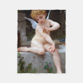 Couverture Polaire Cupidé avec un papillon, Bouguereau (Devant)