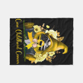 Couverture Polaire Cure Childhood Cancer Awareness Gold Ribbon Gnome  (Devant (Horizontal))